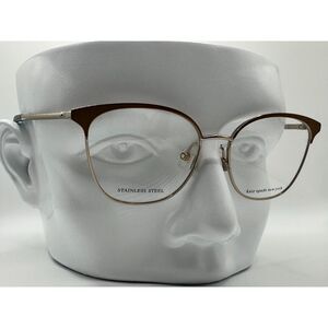 NEW Kate Spade Designer Eyeglasses | "Tana" | Brown/Gold | 51/16/140 | NWT